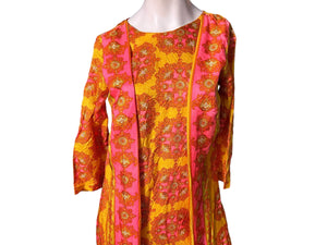 Vintage 60’s paisley tunic dress M Linda