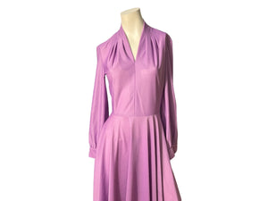 Vintage 70’s purple midi dress M L