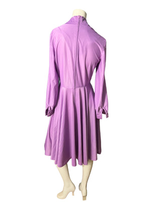 Vintage 70’s purple midi dress M L