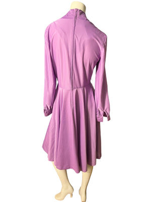 Vintage 70’s purple midi dress M L