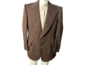 Vintage 70’s brown suit jacket h.i.s. 44