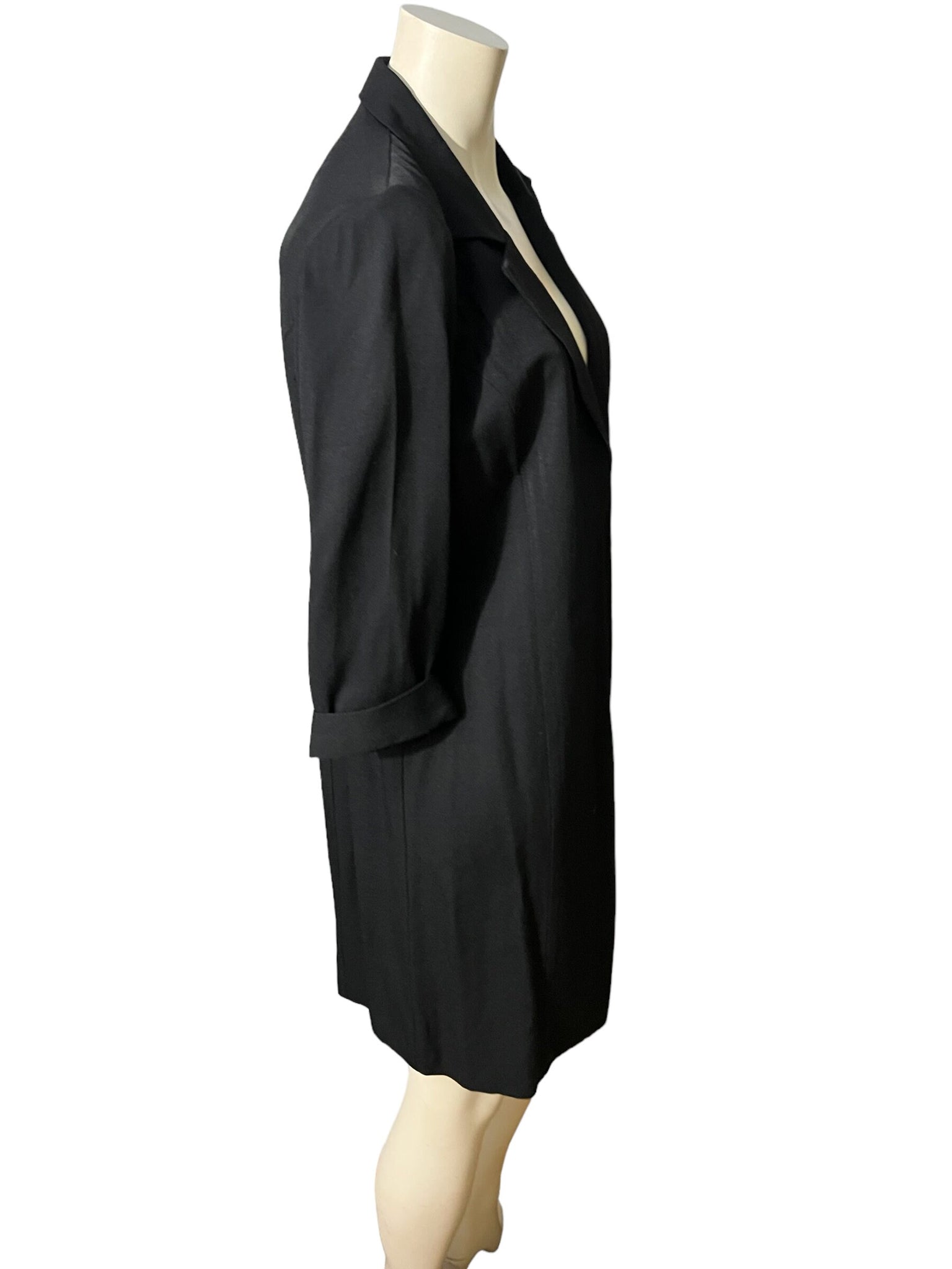 Vintage 80’s long black blazer 8 Perceptions