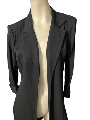 Vintage 80’s long black blazer 8 Perceptions