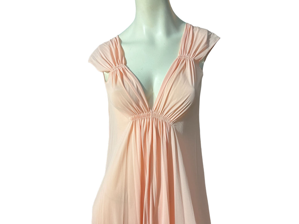 Vintage pink 70's nightgown M