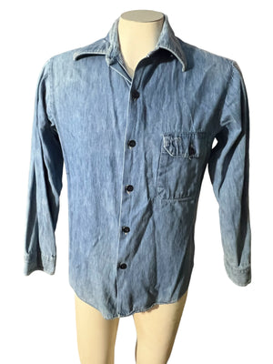 Vintage 70’s men's jean shirt M