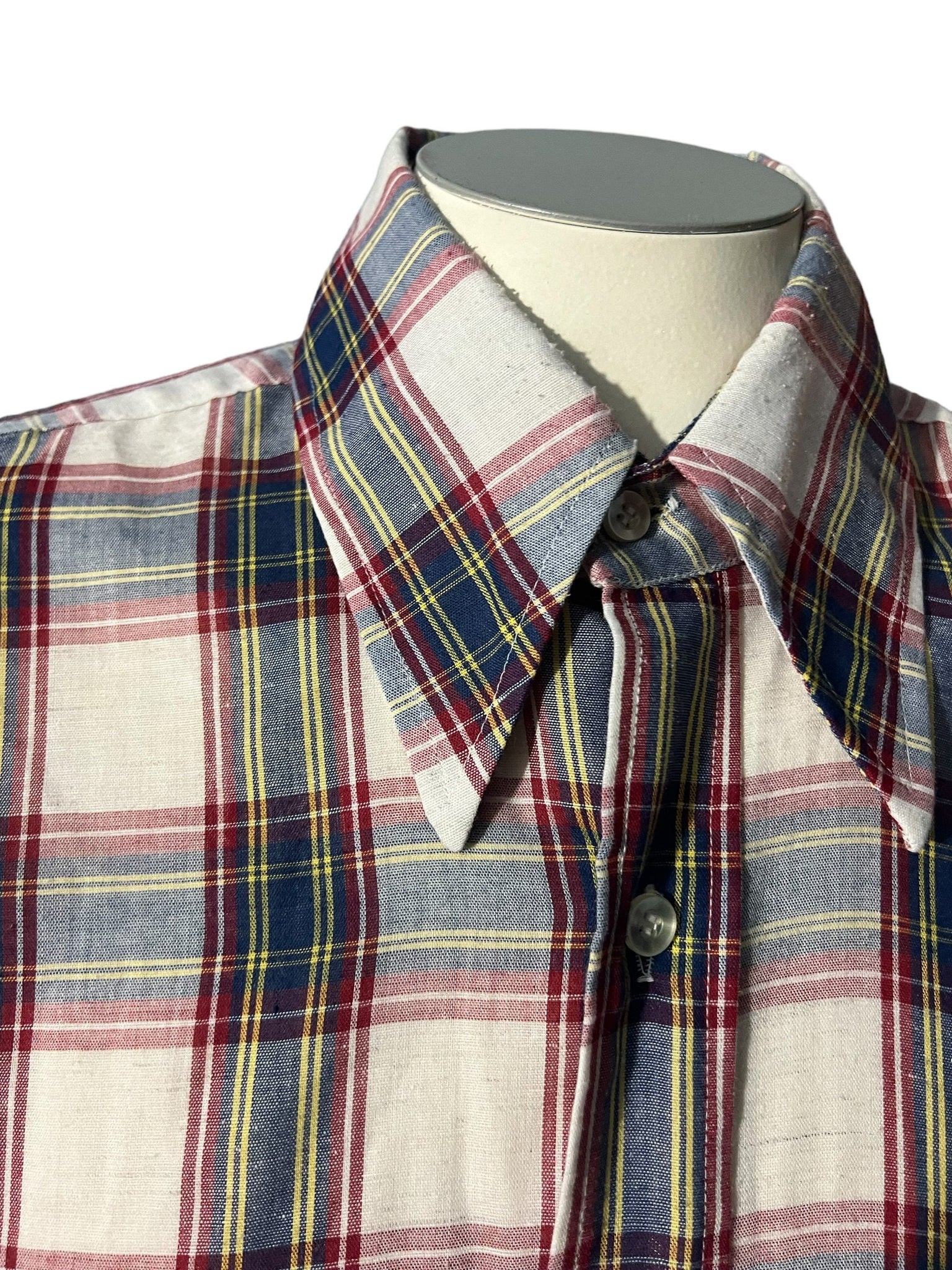 Vintage plaid 70’s shirt M Atkinson