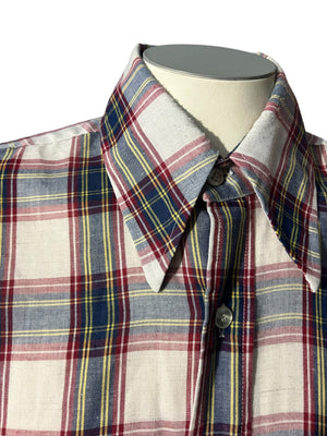 Vintage plaid 70’s shirt M Atkinson