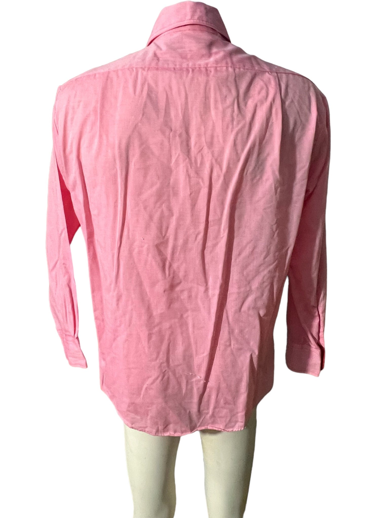 Vintage 70’s pink & red men's shirt L