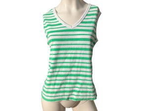 Vintage 80’s Terry tank top green stripe