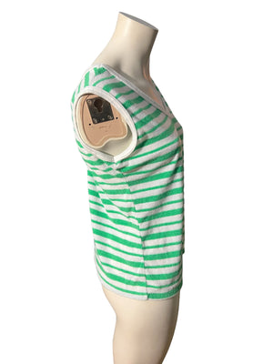 Vintage 80’s Terry tank top green stripe