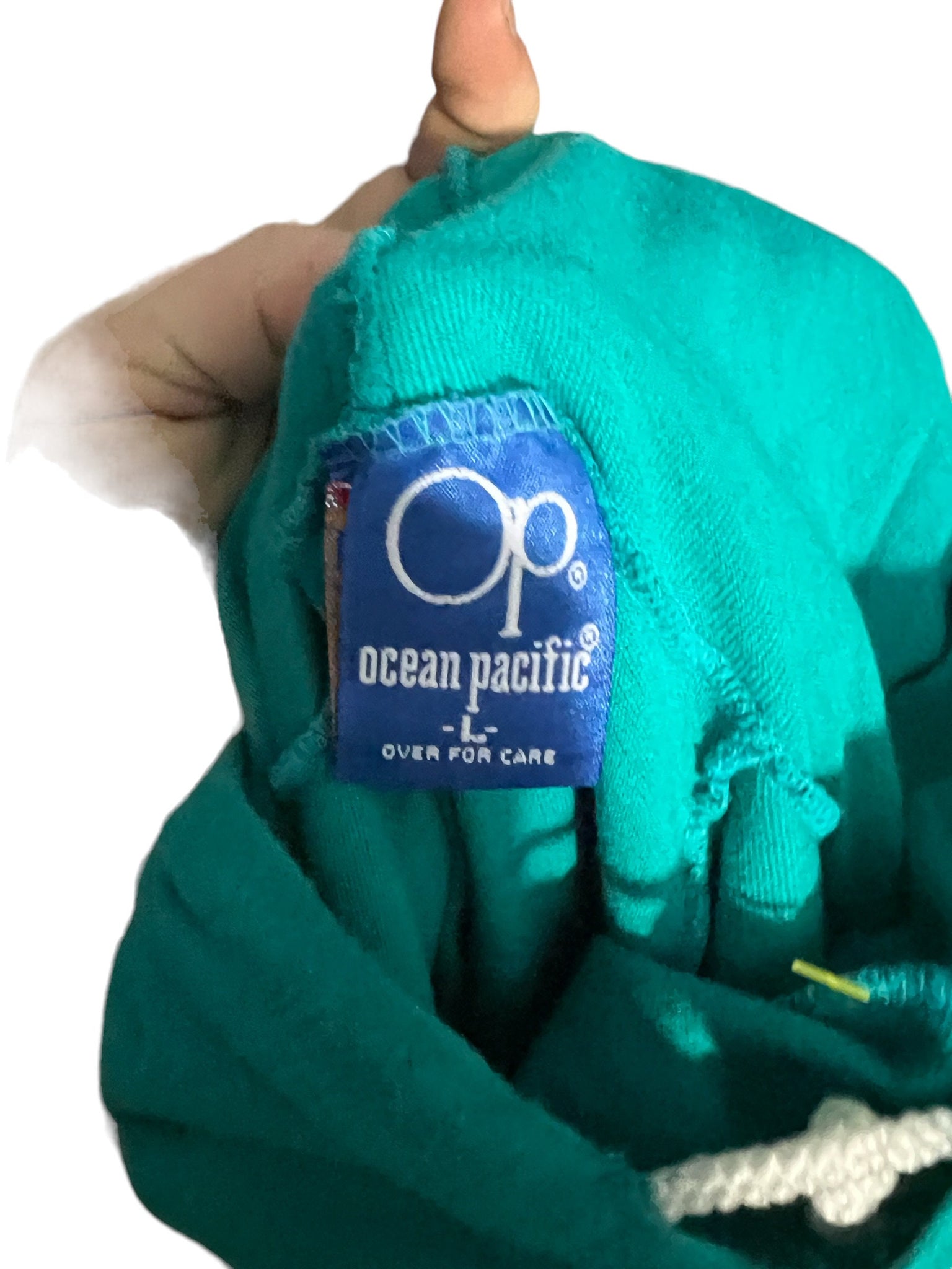 Vintage 80's OP Ocean Pacific hood shirt L