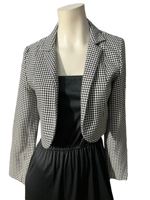 Vintage 90's black & white check blazer 6