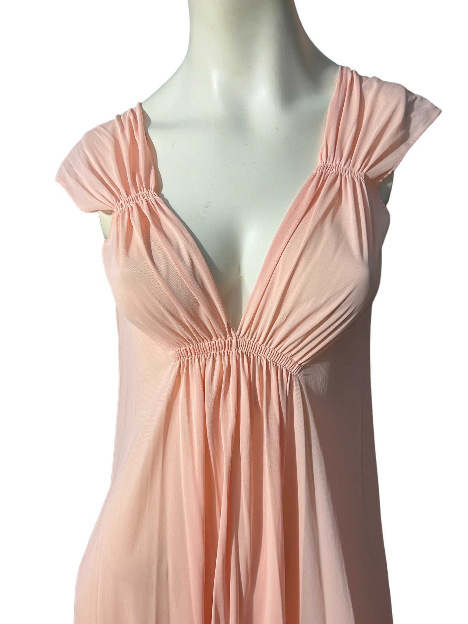 Vintage pink 70's nightgown M