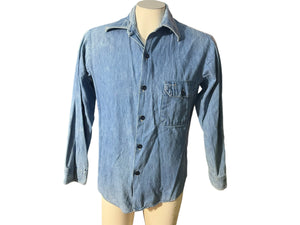 Vintage 70’s men's jean shirt M