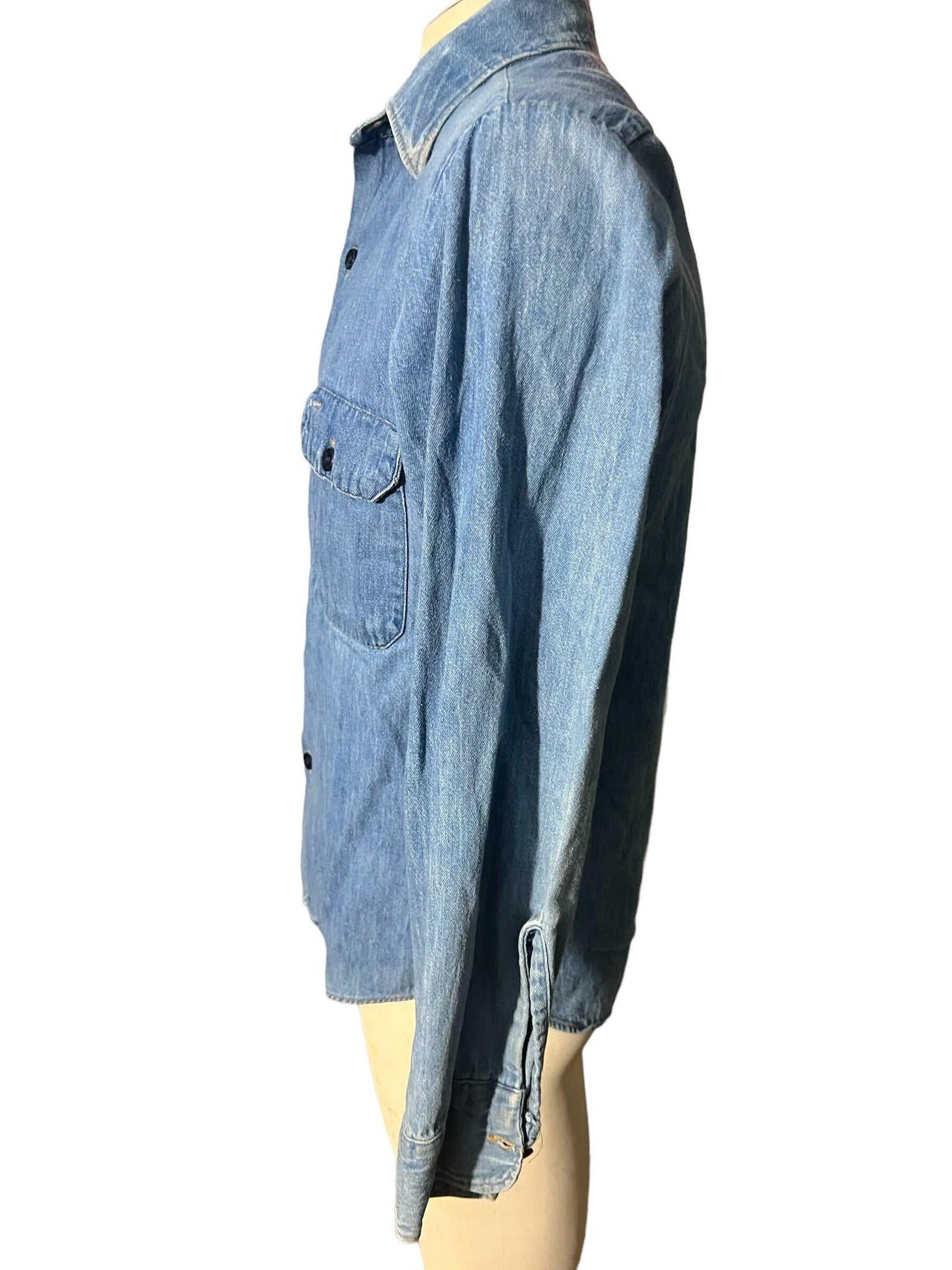 Vintage 70’s men's jean shirt M