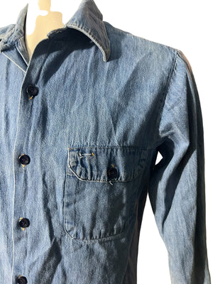 Vintage 70’s men's jean shirt M