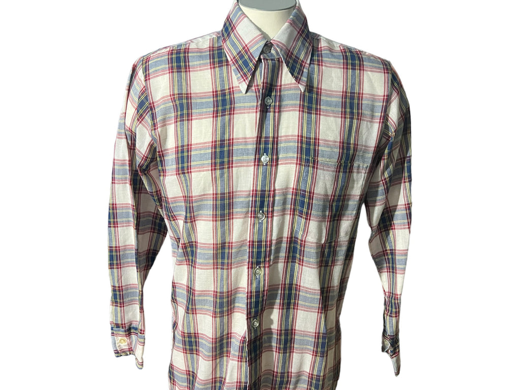 Vintage plaid 70’s shirt M Atkinson