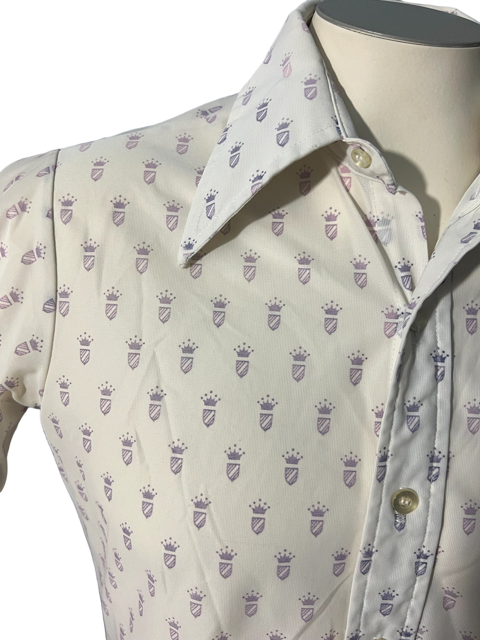 Vintage 70's men's shirt M L purple crown