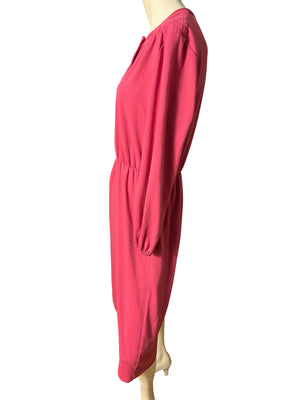 Vintage 80's pink dress L JC Penney