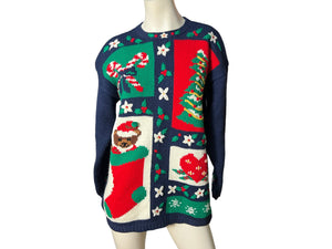 Vintage 80's Christmas sweater M Karen Scott