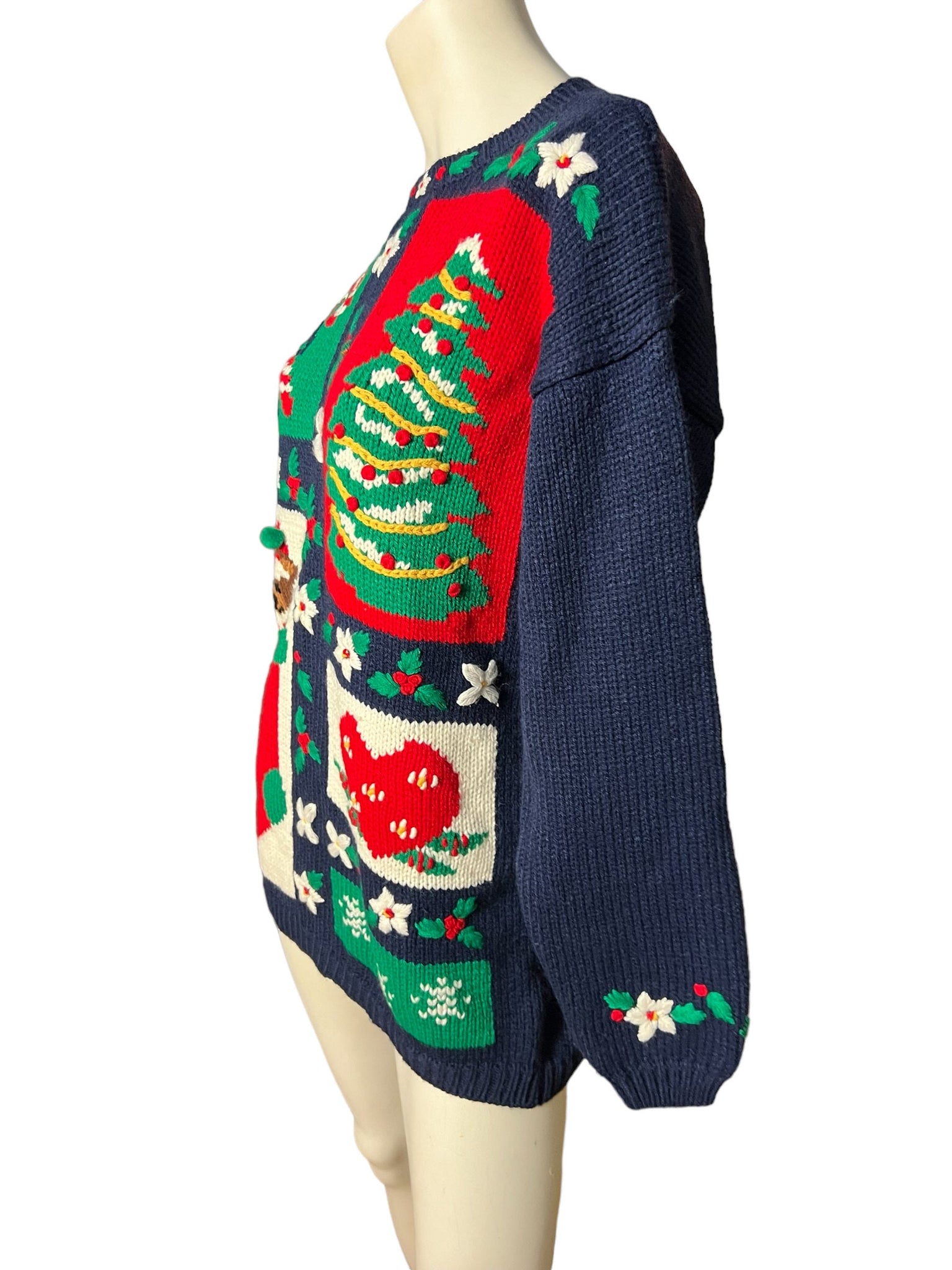 Vintage 80's Christmas sweater M Karen Scott