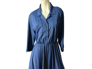 Vintage 80's shirt dress L Life Styles of Dallas