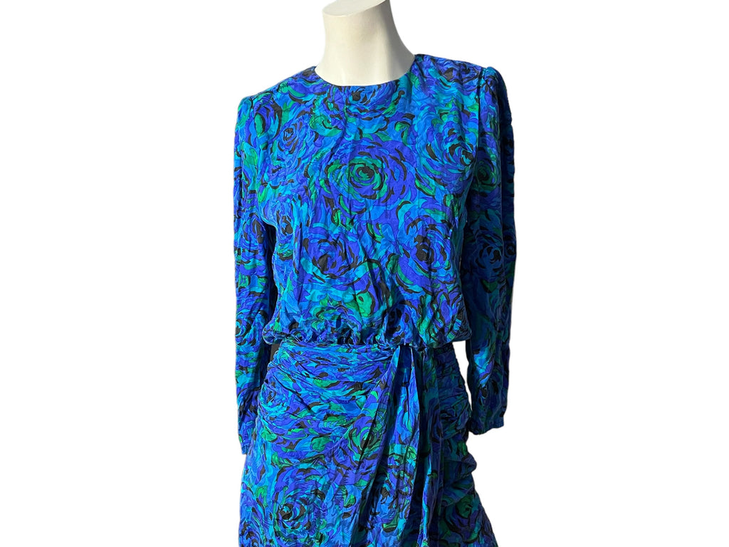 Vintage 80's silk Lillie Rubin dress 6