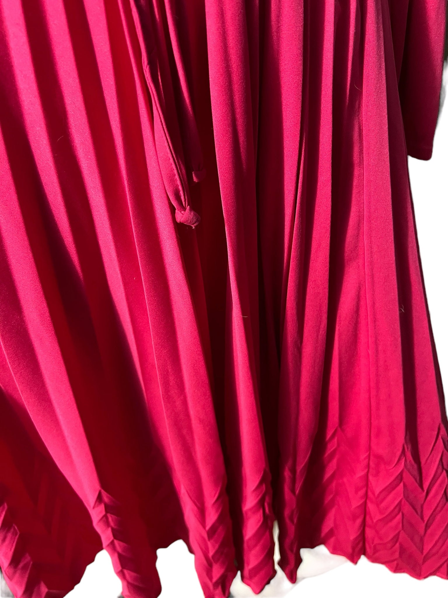 Vintage 70's hot pink pleat dress M L Blair