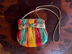 Vintage 80's Hala purse rainboe crossbody