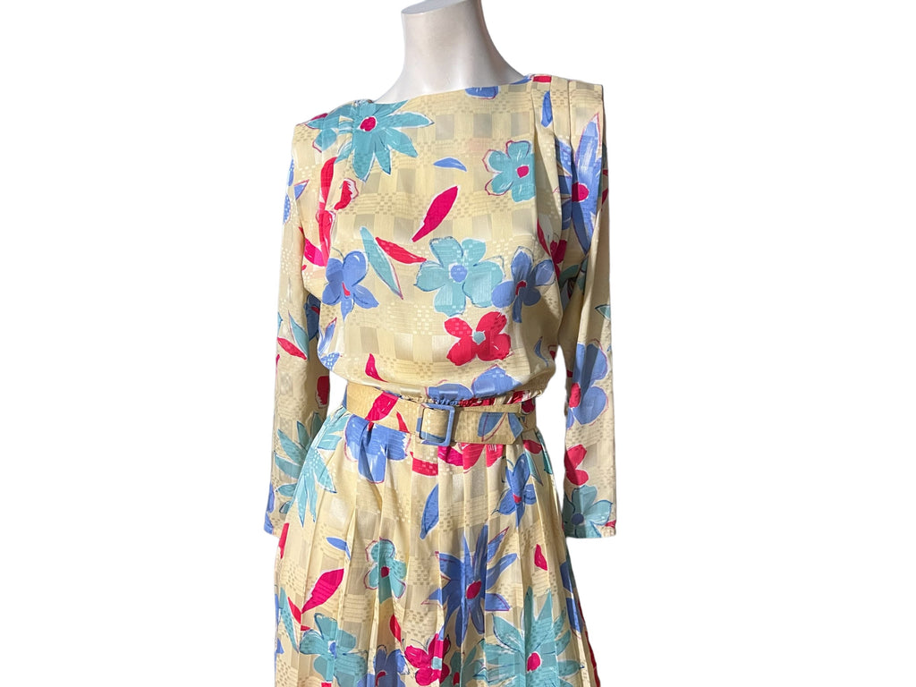 Vintage 80's floral Argenti dress 2