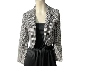 Vintage 90's black & white check blazer 6