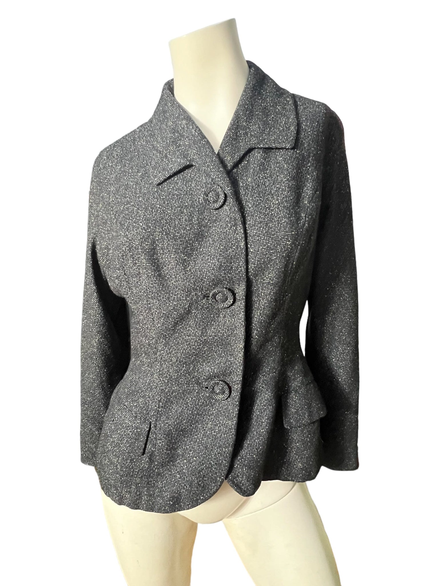 Vintage 50’s jacket gray & black M