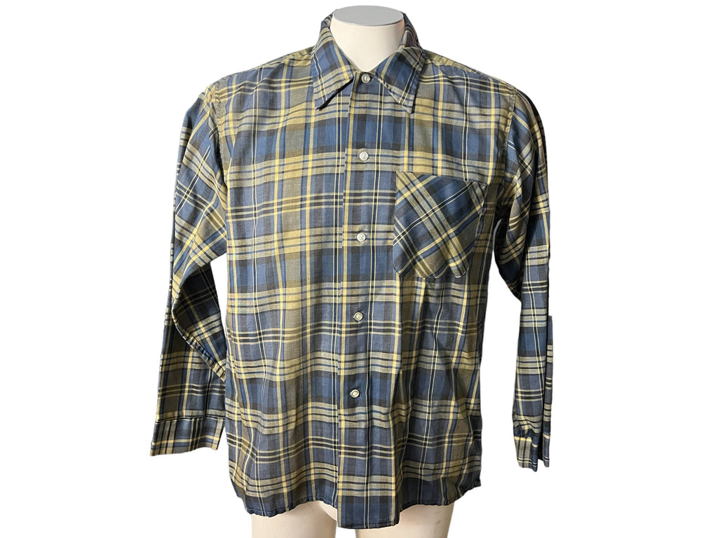 Vintage plaid Sir Walter dress shirt M
