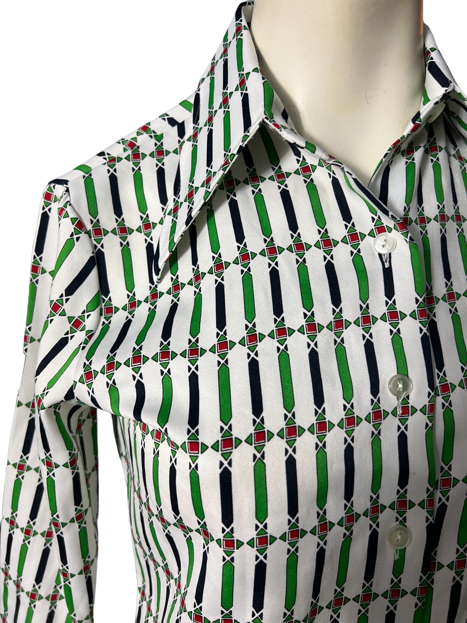 Vintage 70's Lucky Pierre blouse shirt S M