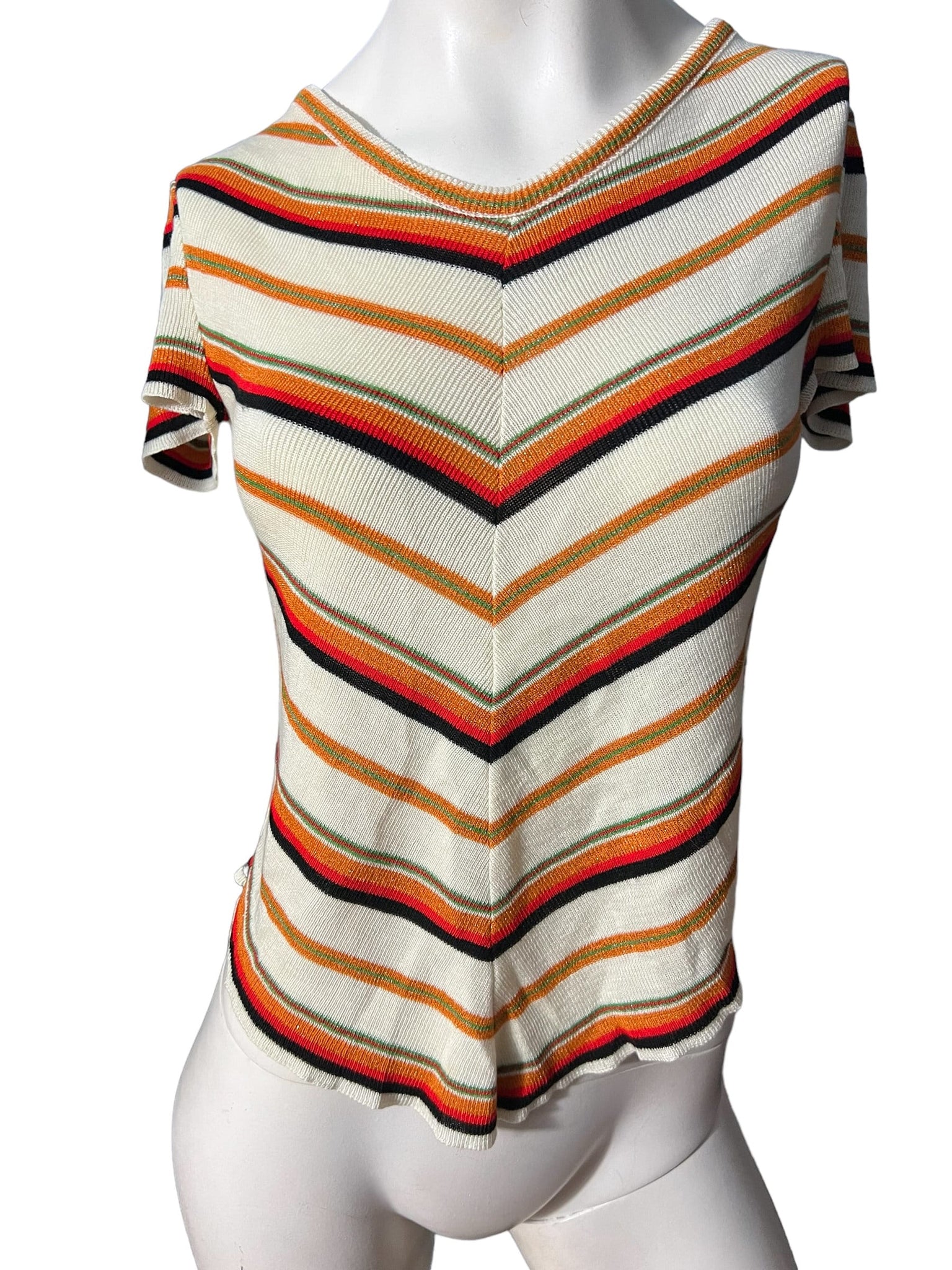 Vintage 70's chevron striped sweater S M