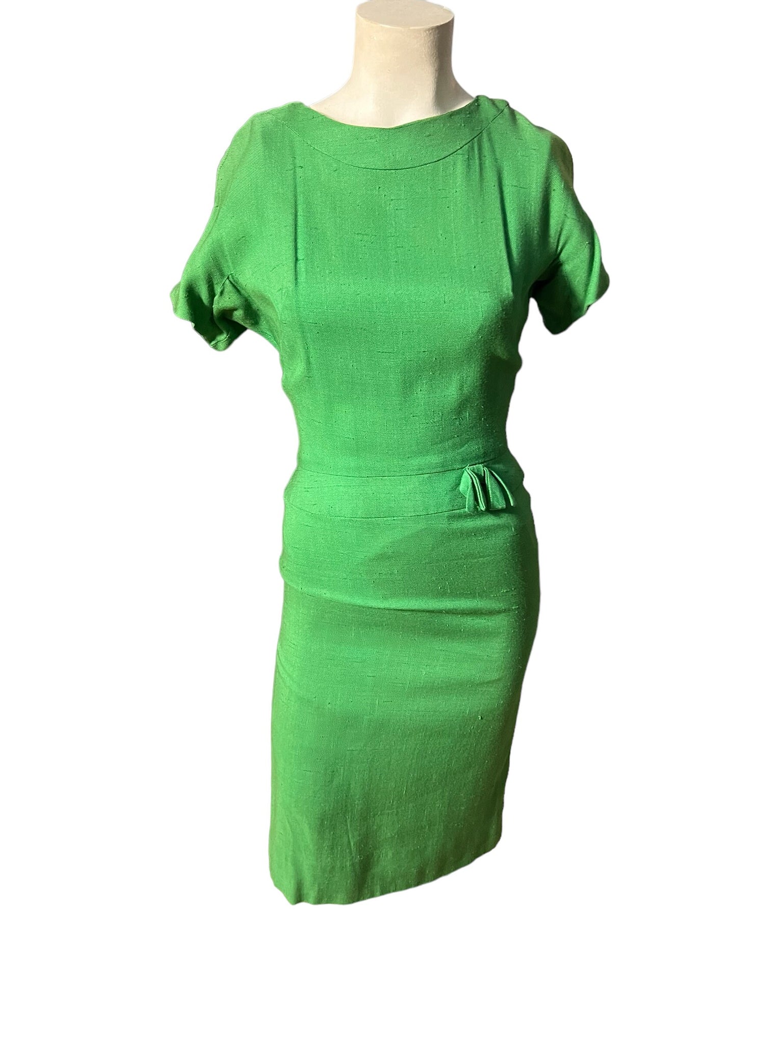 Vintage 60's green pencil dress S Eve Le Cog