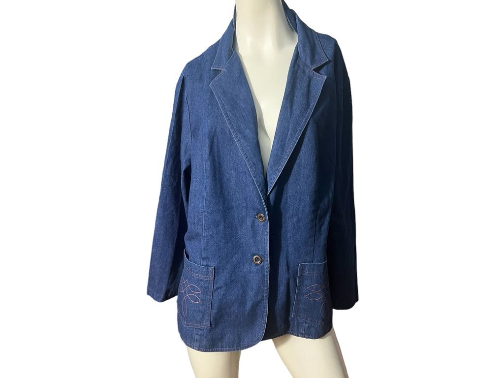 Vintage 70’s jean jacket blazer L XL