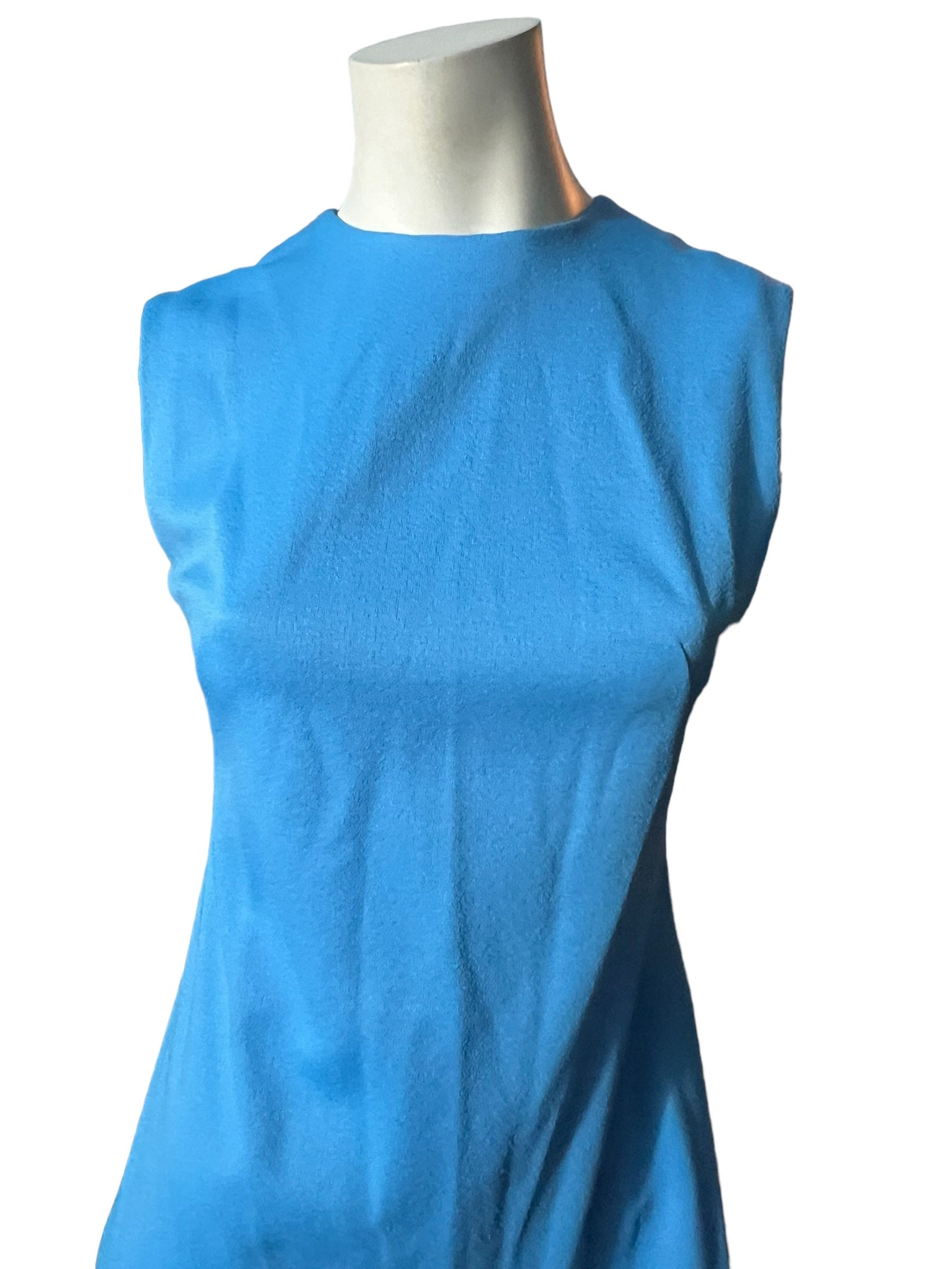 Vintage 70's blue sleeveless dress M