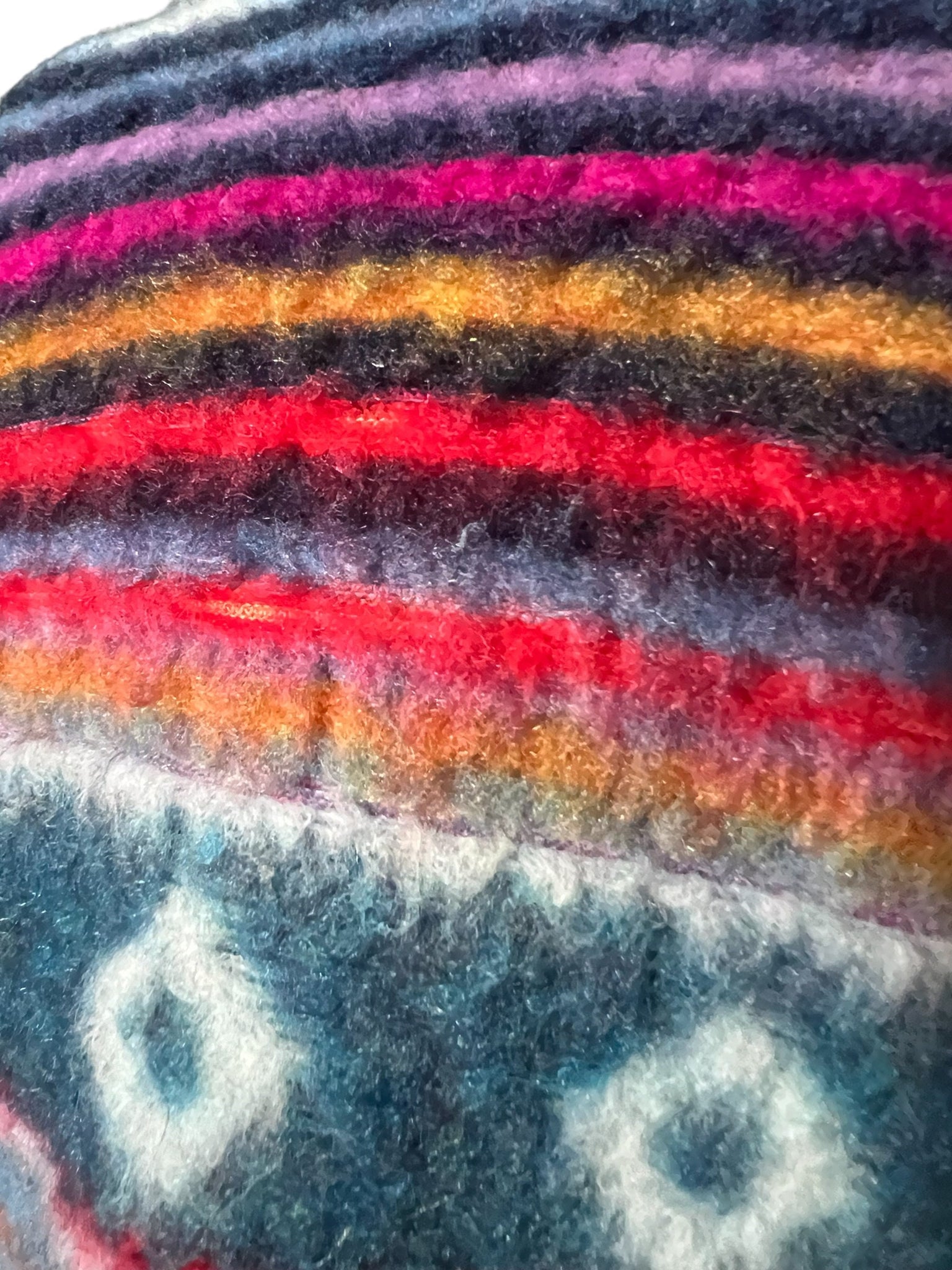 Vintage 70's rainbow pullover L A Rifle Bit