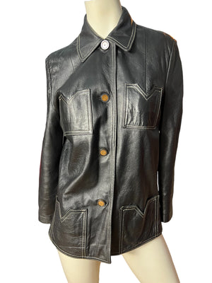 Vintage 70’s faux leather jacket M