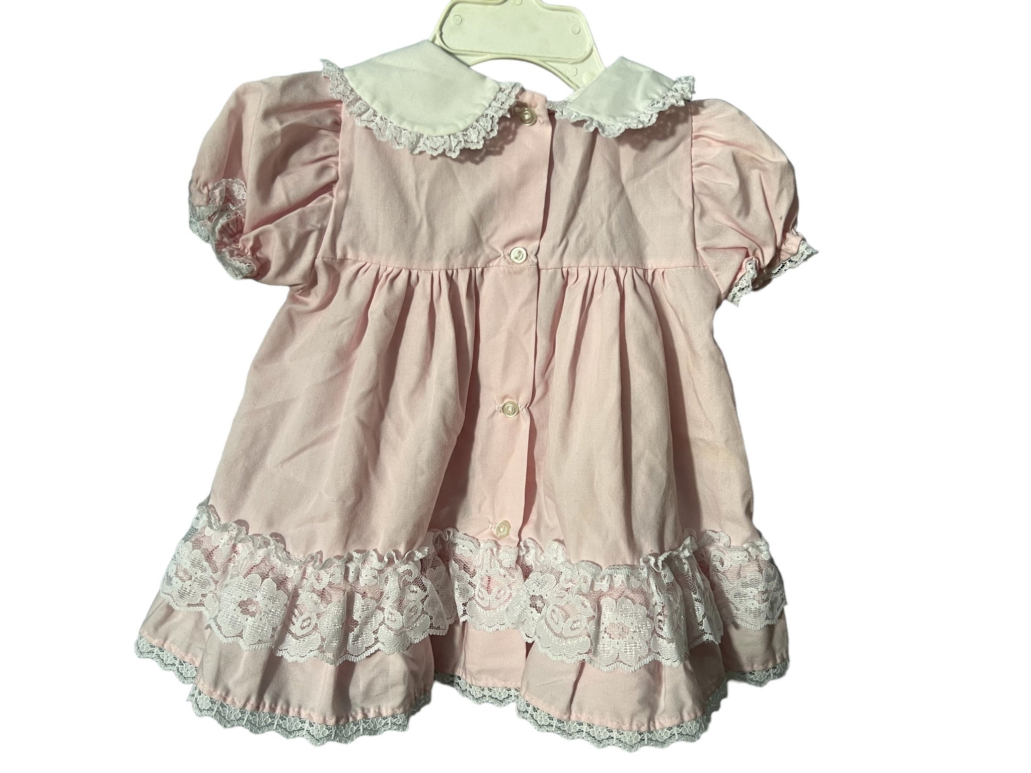 Vintage 80's pink baby dress 9 month Alexis