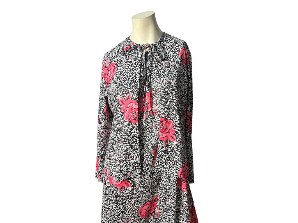 Vintage 70's floral dress & jacket L