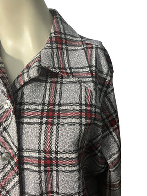 Vintage 70's gray plaid shirt L