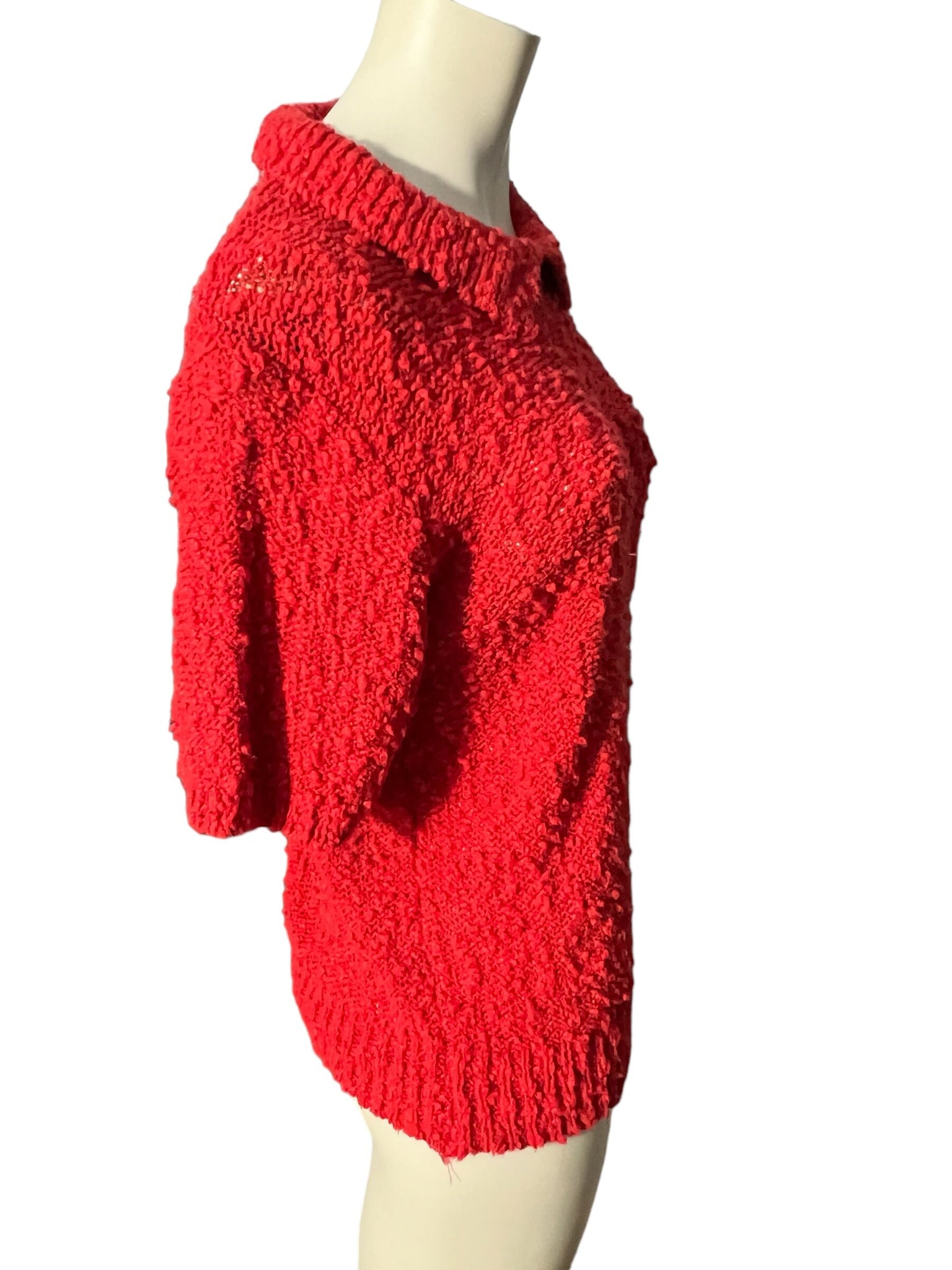 Vintage 80's red sweater top L Sea Wind