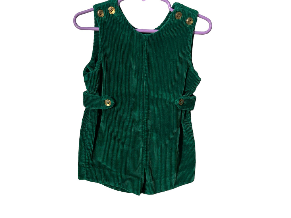 Vintage green baby corduroy romper 2 T basic togs