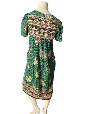 Vintage 80's india print lounge dress S Loungees