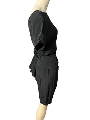 Vintage 80's black dress S backless Secrets