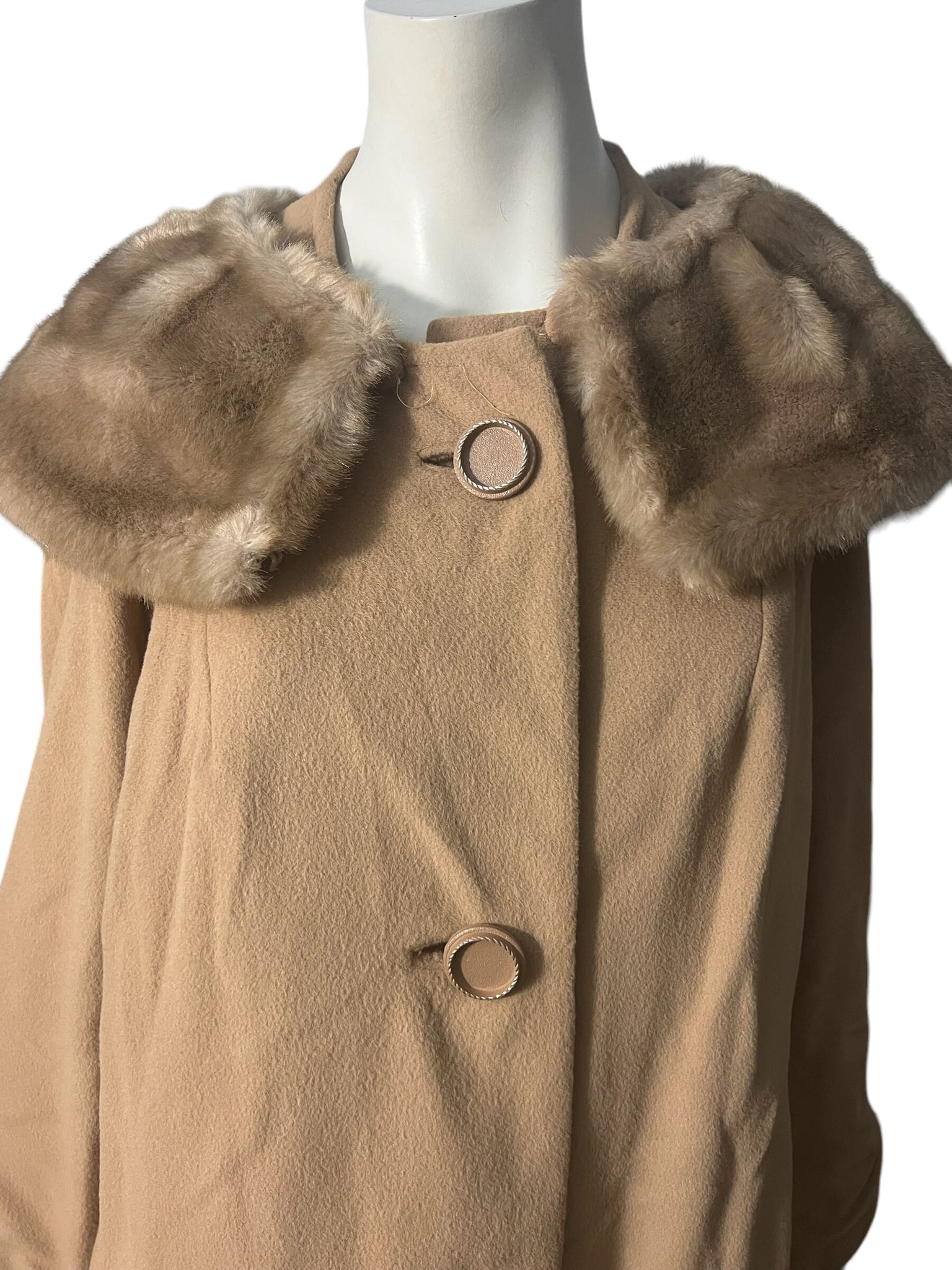 Vintage 1950's fur collar coat L Kashmiracle