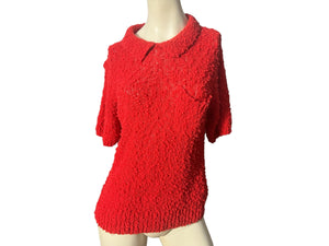 Vintage 80's red sweater top L Sea Wind