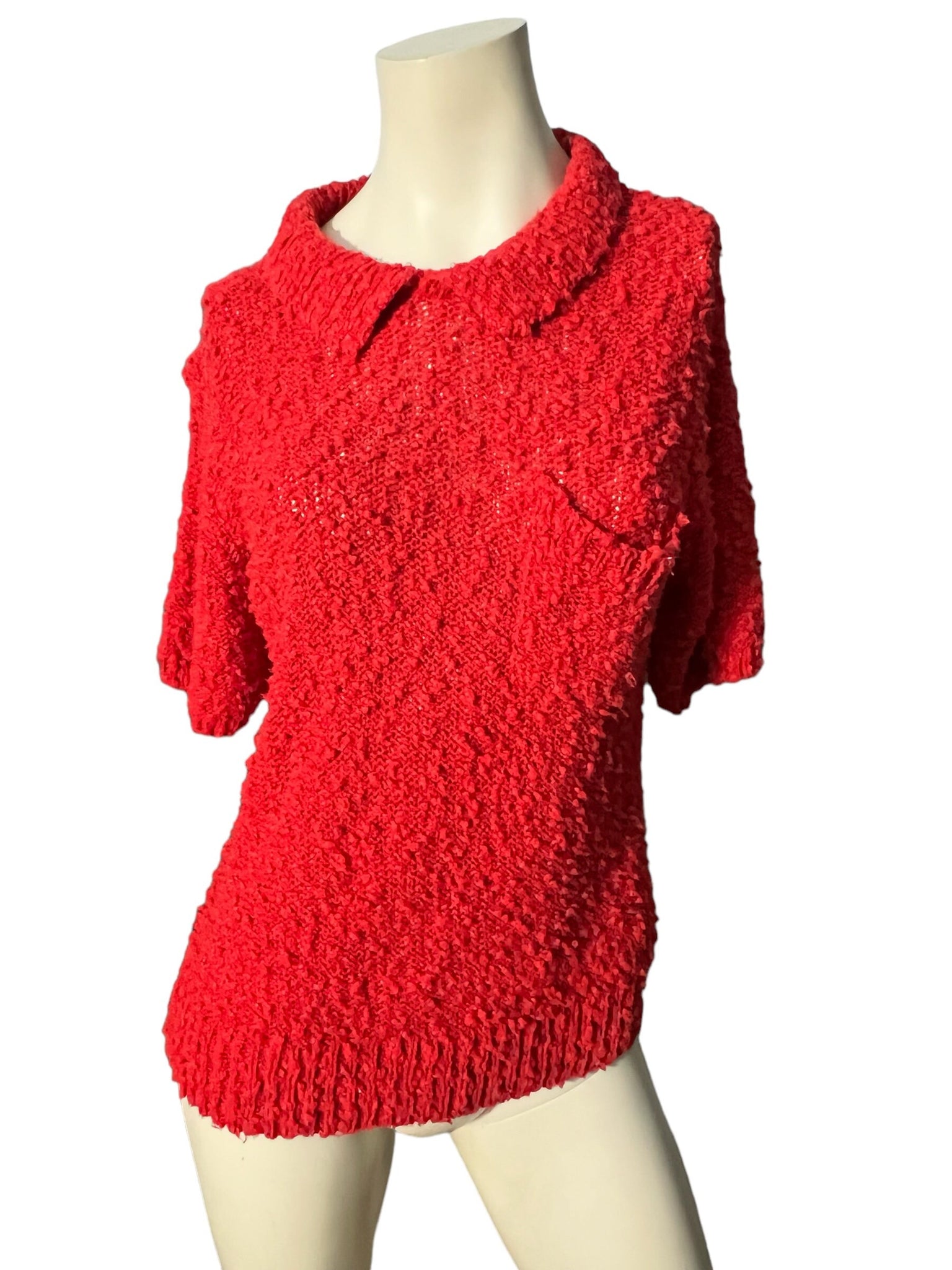 Vintage 80's red sweater top L Sea Wind